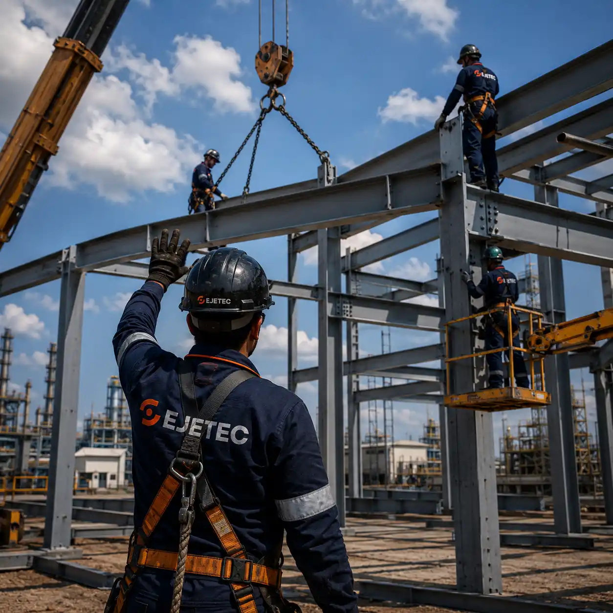 Fabricação e montagem de estruturas metálicas industriais